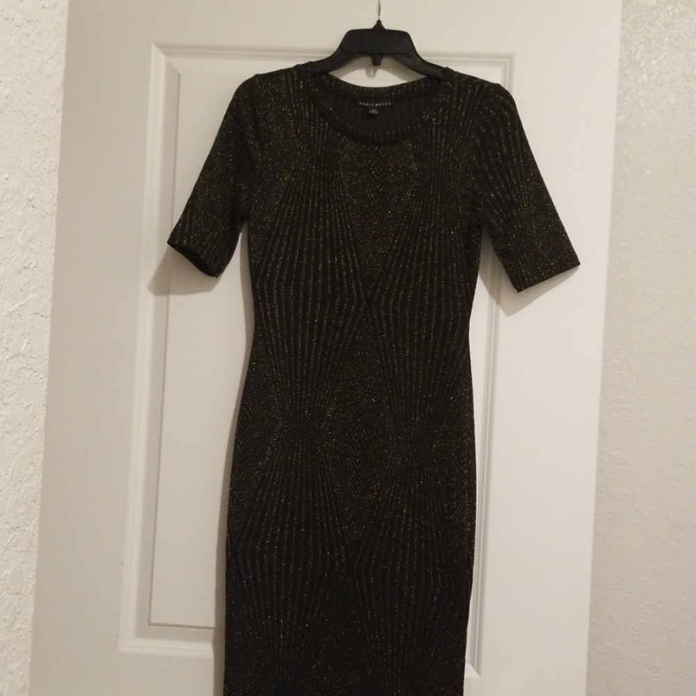 Black and gold dress